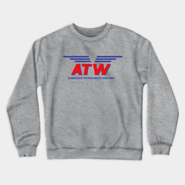 American Travelways Airlines Crewneck Sweatshirt by deadright